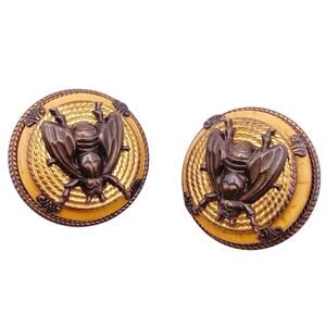 Vintage Mix Metal Clip on Earrings Insect With Bakelite Rare Find